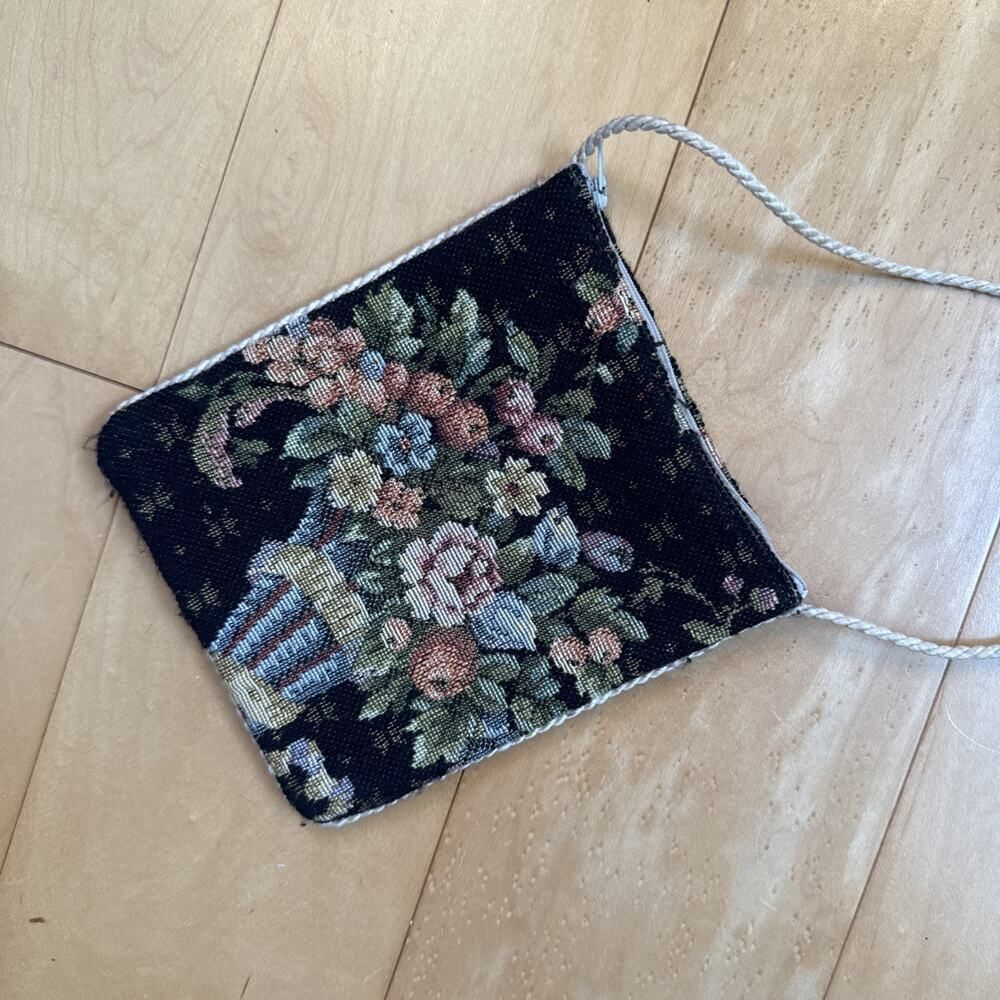 TAPESTRY PURSE Unbranded Floral Multicolored Bag With Strap - Picture 4 of 5